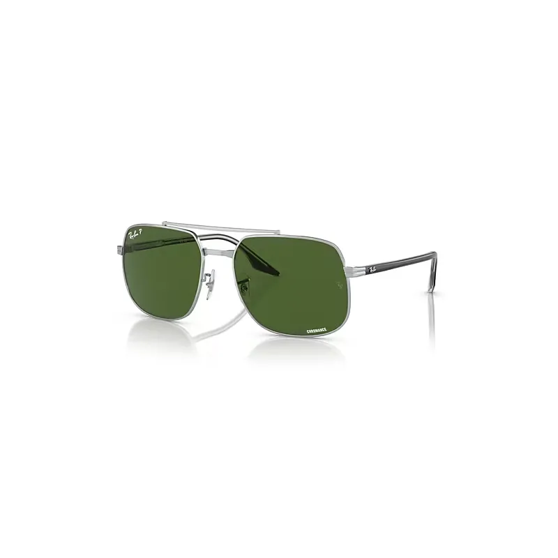 Ray-Ban Rb3699 Polarized+ Lenses Sunglasses Black On Transparent Frame Green Lenses Polarized 56-18