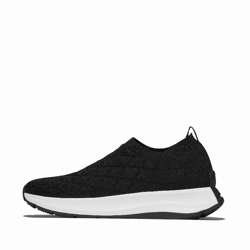 F-MODE Flow Quilted-Knit Slip-On Sneakers