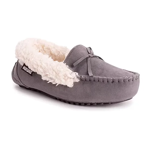 Muk Luks Womens Moccasin Slippers, 7, Gray