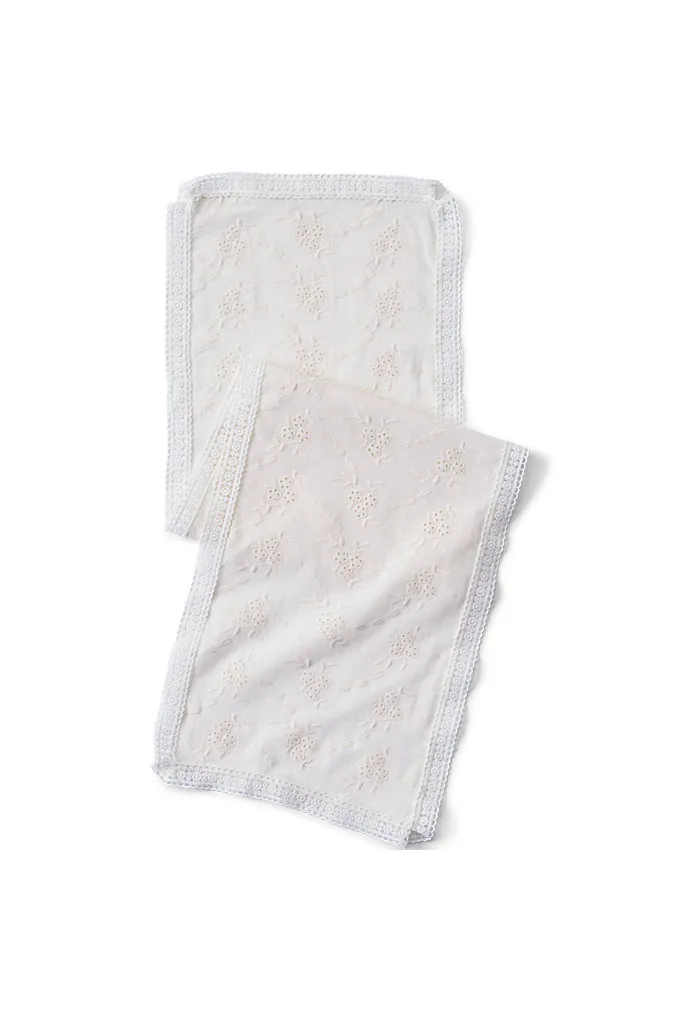 Women's Eyelet Scarf - Lands' End - White