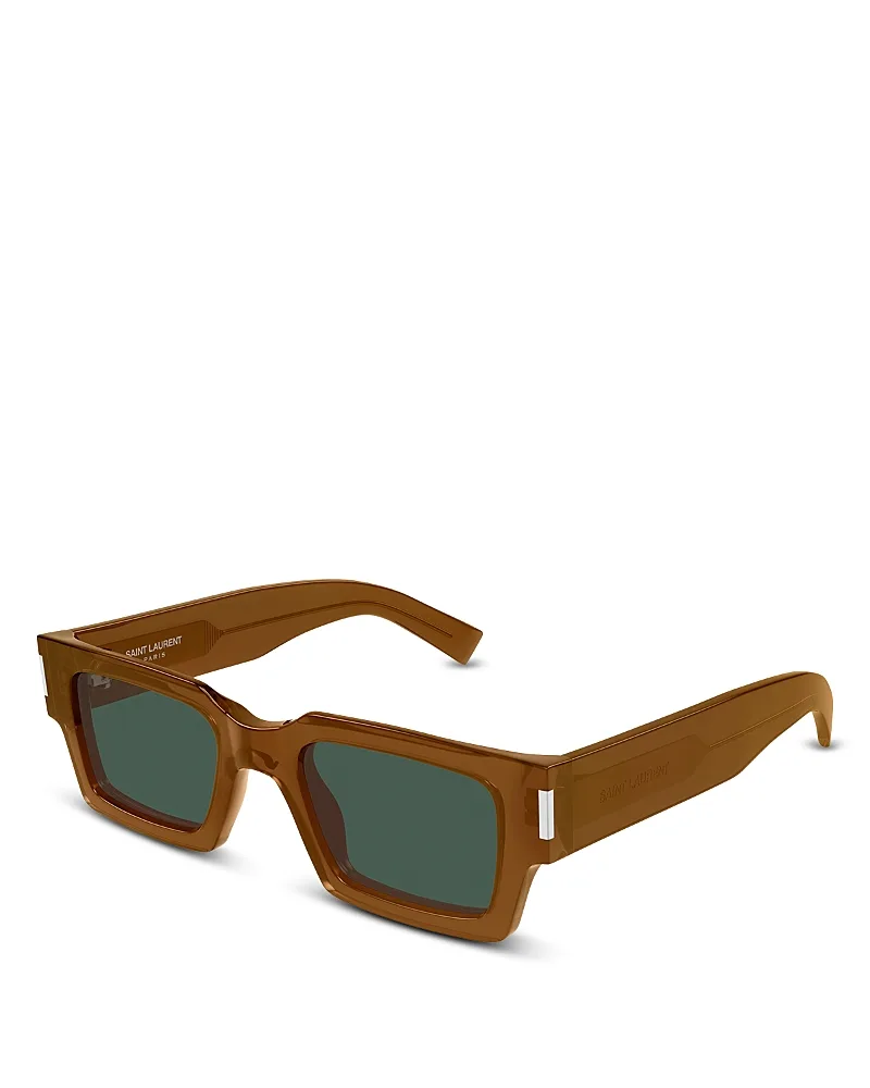Saint Laurent Rectangular Sunglasses, 50mm