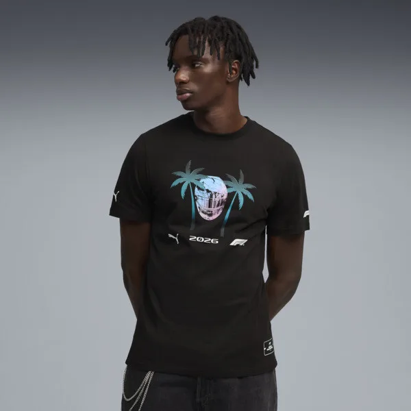Playera PUMA F1® Miami en Talle Mediana Negro