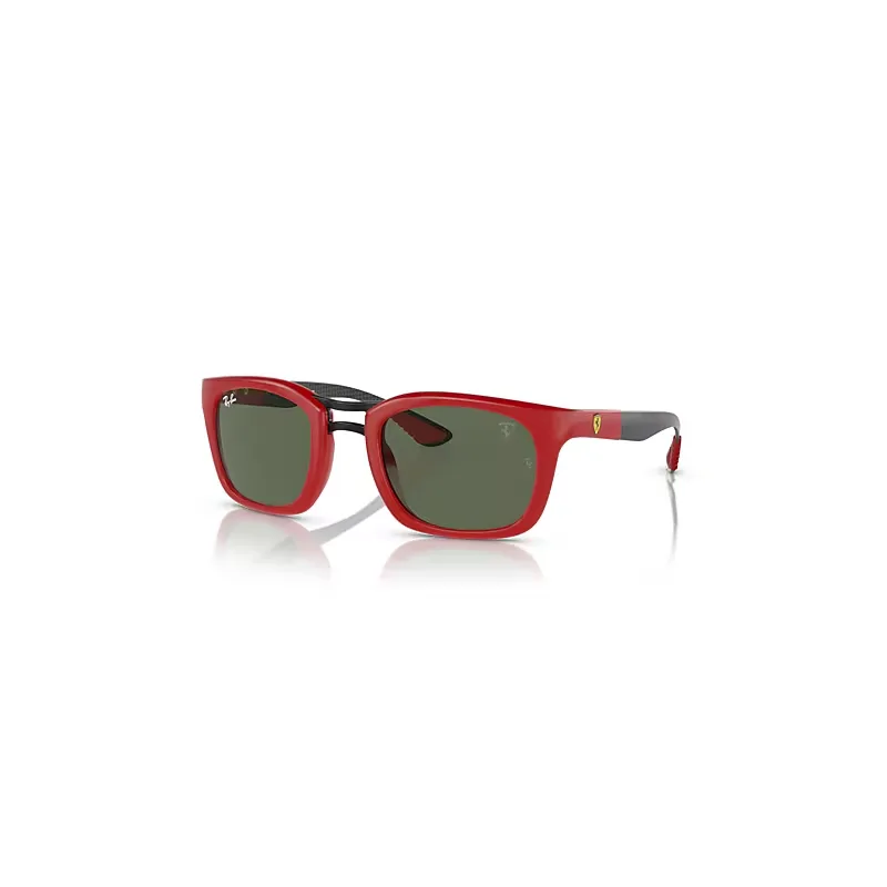 Ray-Ban Rb8362m Scuderia Ferrari Collection Sunglasses Dark Carbon Frame Green Lenses 53-25