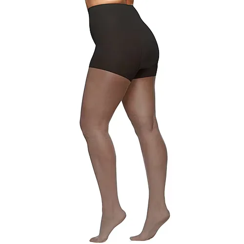 Berkshire Hosiery Shimmers Pantyhose Plus, Queen Petite, Black
