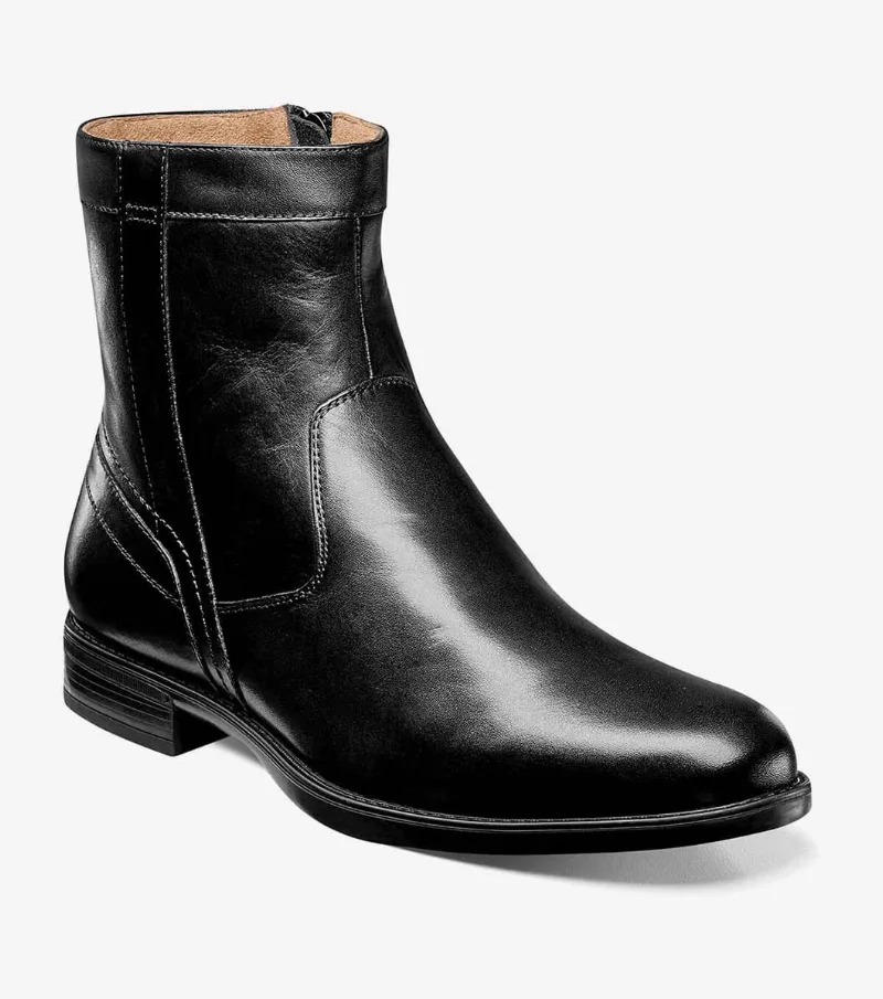 Florsheim Shoes Midtown Plain Toe Zipper Boot Black Size 12