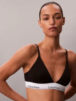 Icon Cotton Modal Lightly Lined Triangle Bralette | Calvin Klein