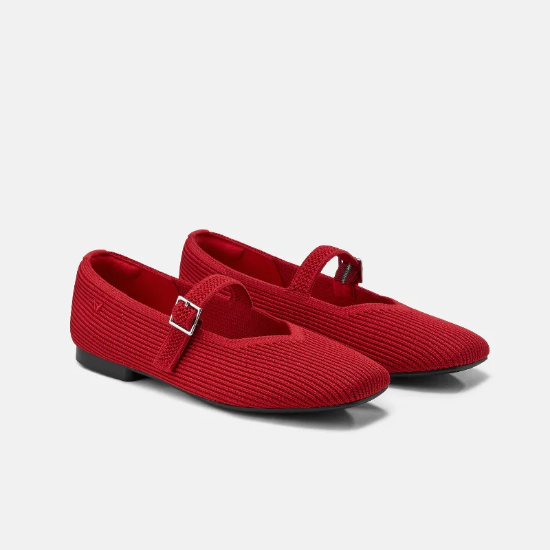 VIVAIA Square-Toe Mary Janes (Margot Mary Jane)|RUBY RED|US 8