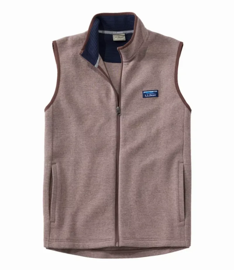 L.L.Bean Men's Lakewashed Double-Knit Vest Weathered Oak Heather XXL, Cotton Blend L. L.Bean