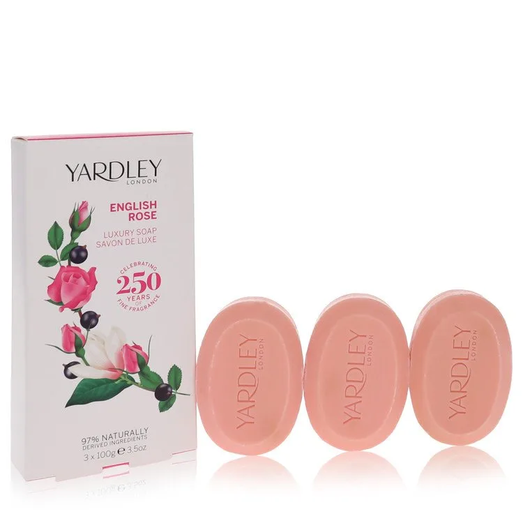 English Rose Yardley Soap 3.5 oz 3 x 3.5 oz  Luxury Soap for Women