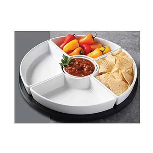 Gibson Elite Gracious Dinning 6-pc. Stoneware Sectional Serving Set, One Size, White