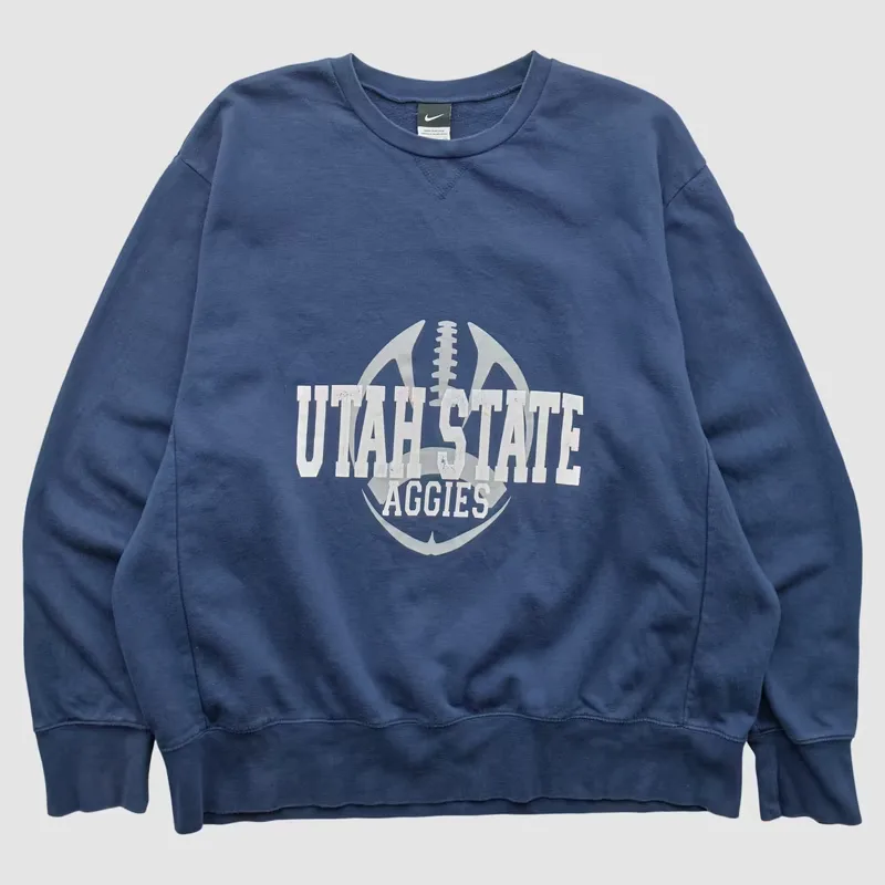 Utah State Aggies Nike 2010s Pullover Sweatshirt - Navy - XL by Fanatics Real Vintage