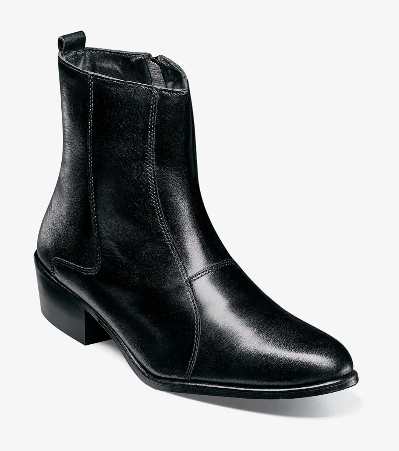 Stacy Adams Shoes Santos Side Zip Boot Black Size 7
