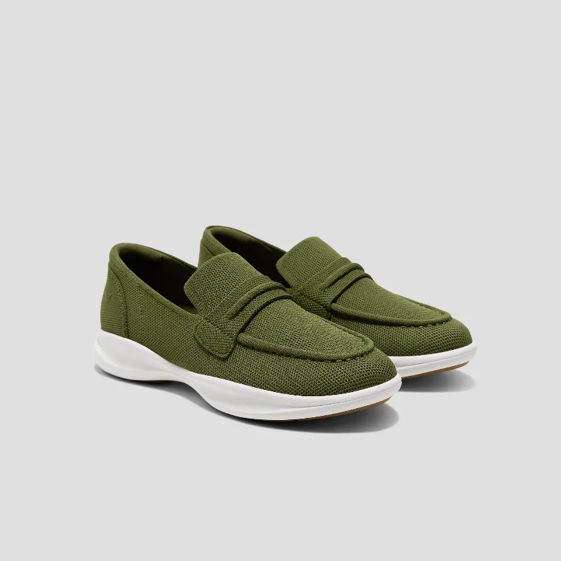 VIVAIA Walker Pro Hybrid Penny Loafers (Ivana)|OLIVE DRAB|US 7.5