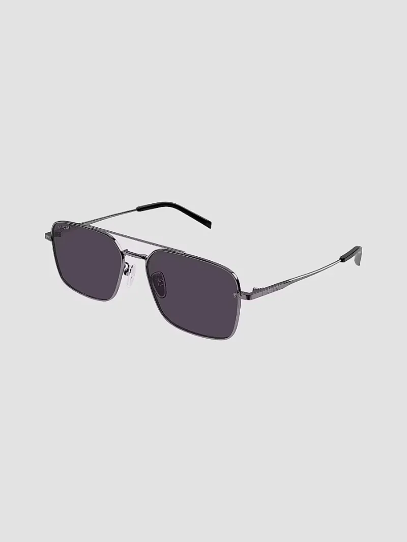 Gucci Men's Petit GG 58MM Aviator Sunglasses - Ruthenium
