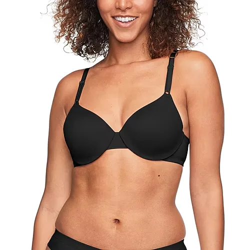 Warners Full Coverage T-Shirt Underwire Full Coverage Bra Wr1593, C, Black
