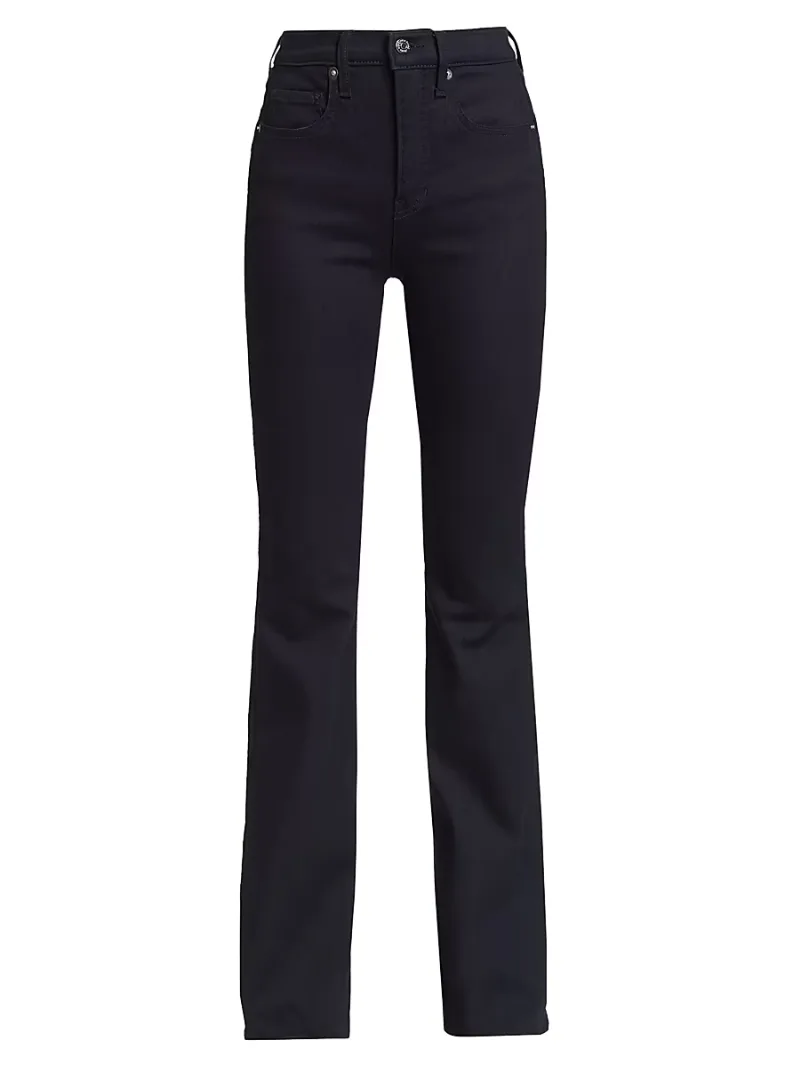 Veronica Beard Women's Beverly High-Rise Skinny Flared Pants - Indigo - Size 24