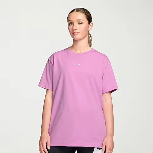 Nike Womens Crew Neck Short Sleeve Active T-Shirt, Medium, Purple
