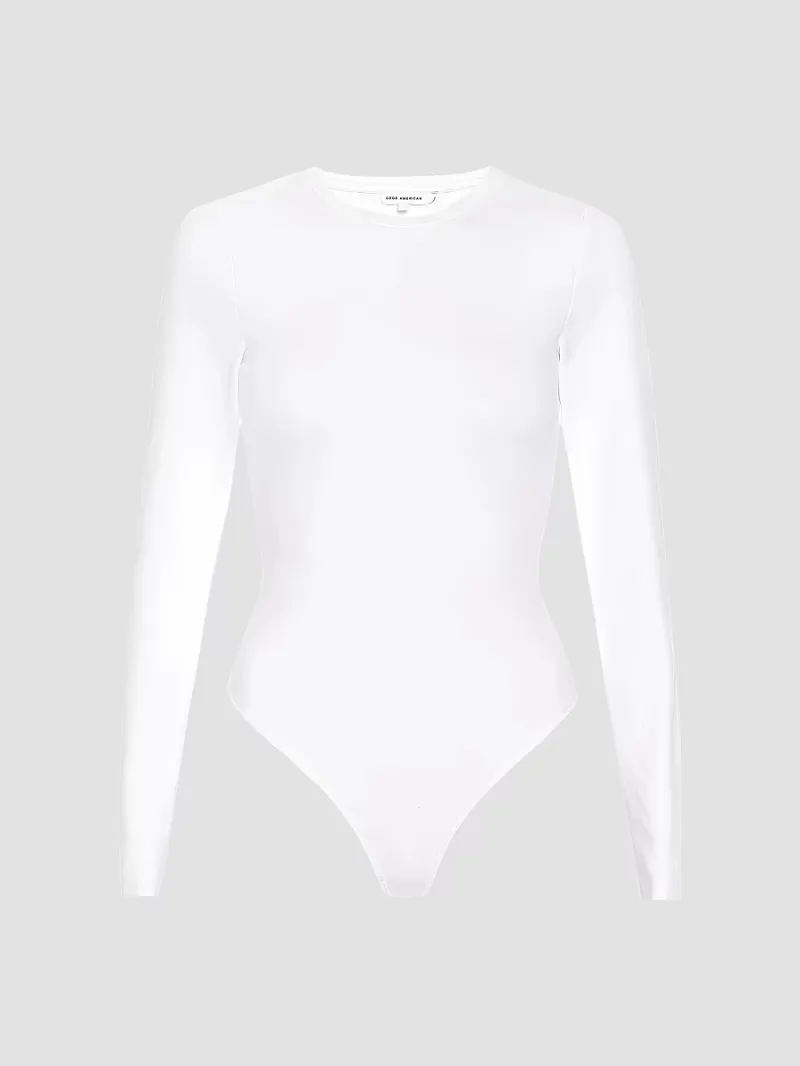 Good American Women's Sculpting Crewneck Bodysuit - White - Size XXXXL