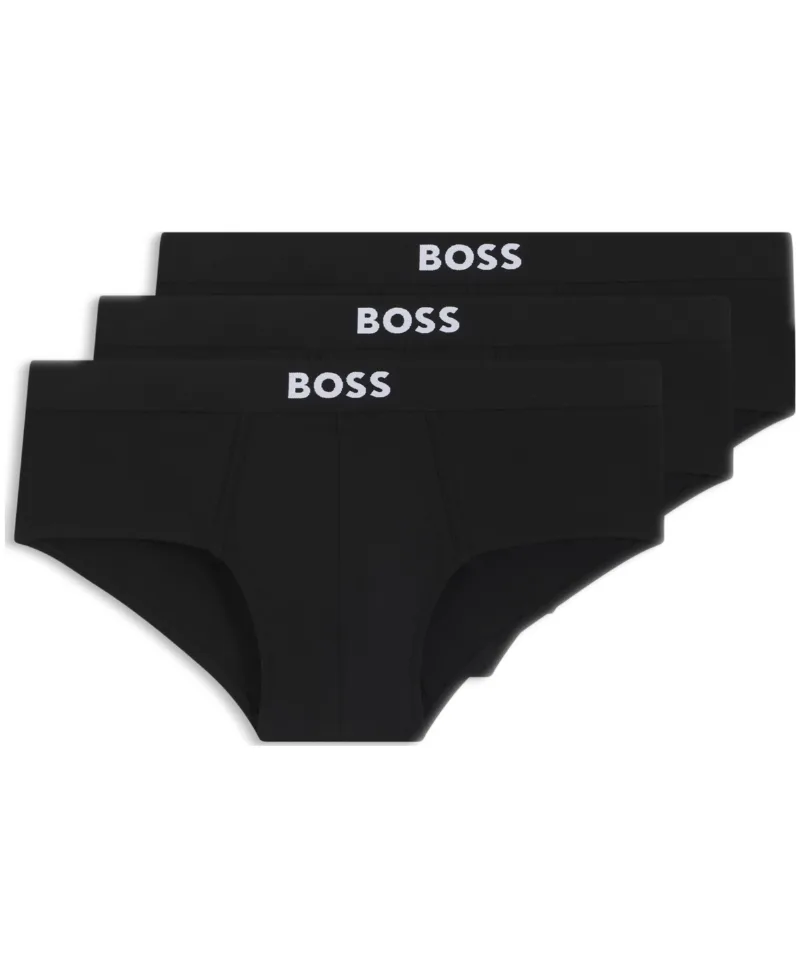Hugo by Hugo Boss Men's 3-Pack Logo Briefs - Black