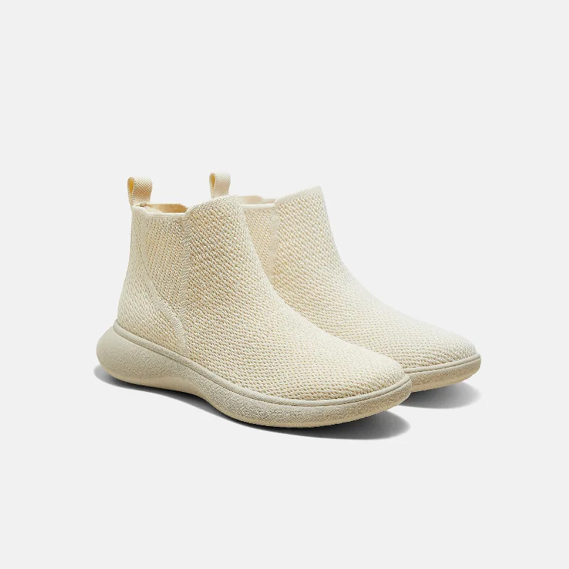 VIVAIA Round-Toe Slip-On Sneaker Boots (Urban Boots)|CREAM JAGGED|EU 46