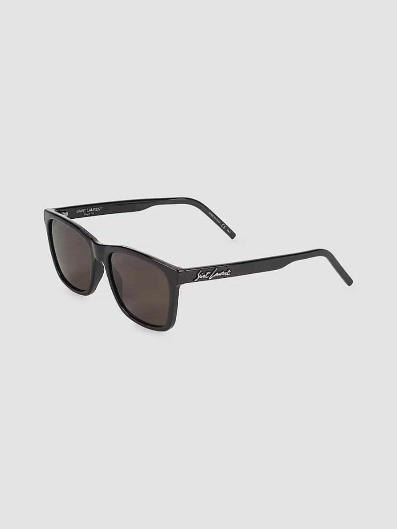 Saint Laurent Men's 56MM Square Sunglasses - Black