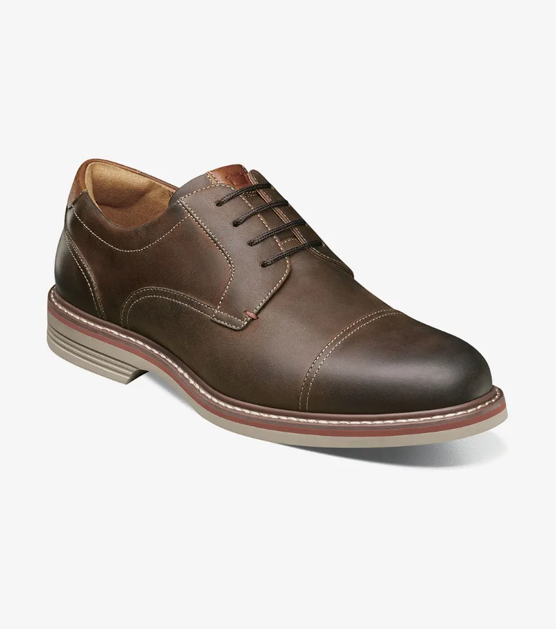 Florsheim Shoes Norwalk Cap Toe Oxford Brown CH Size 9.5
