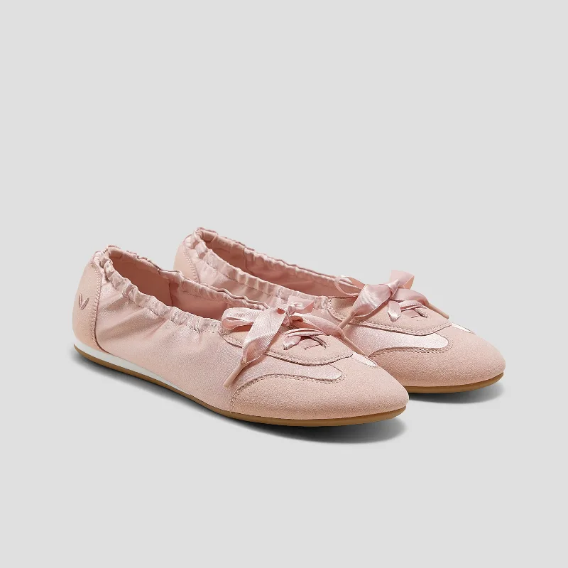 VIVAIA Round-Toe Satin Sneakerina (Yanka)|PEACH BLUSH|US 8
