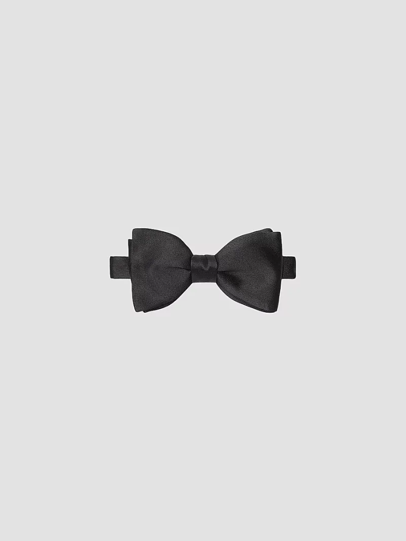 ZEGNA Men's Silk Bowtie - Black - Size 0
