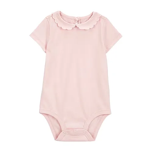Oshkosh Baby Girls Short Sleeve Bodysuit, 12 Months, Pink
