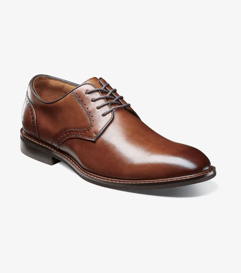 Stacy Adams Shoes Benson Plain Toe Oxford Brandy Size 10