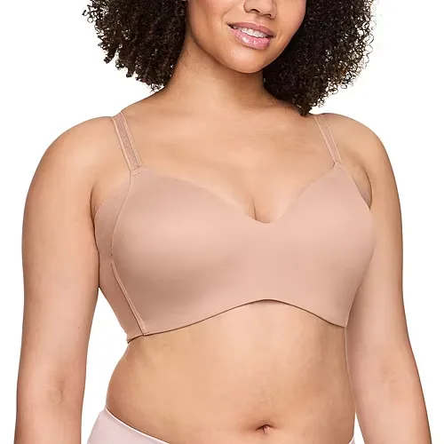 Warners Seamless Full Coverage T-Shirt Wireless Full Coverage Bra Rm3061a, B, Beige