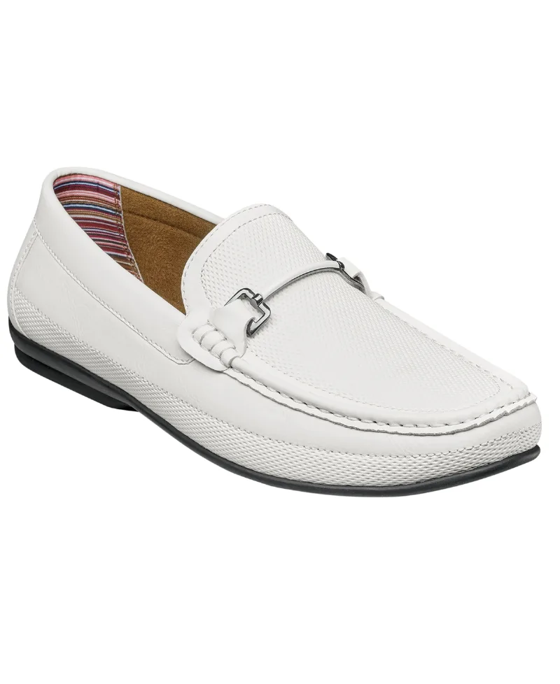 Stacy Adams Men's Colton Moc-Toe Shoes - White