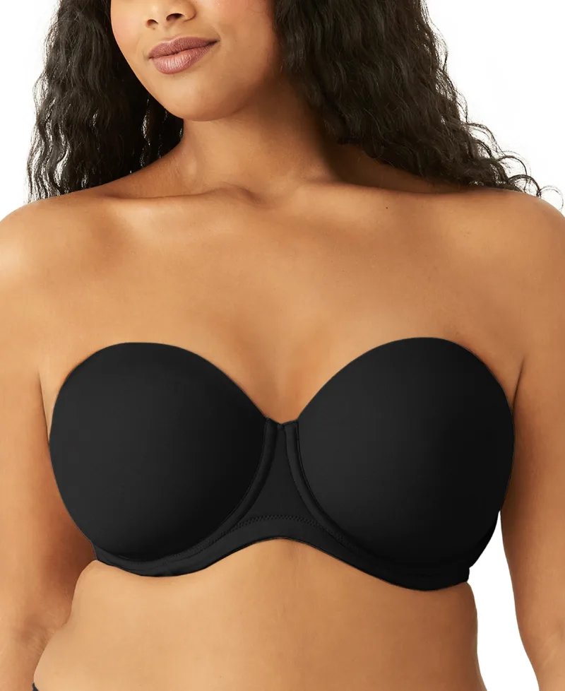 Wacoal Red Carpet Full Figure Underwire Strapless Bra 854119, Up To I Cup - Black