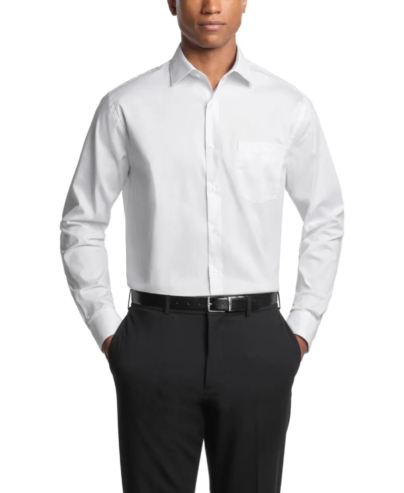 Van Heusen Men's Regular Fit Everyday Defense Dress Shirt - White
