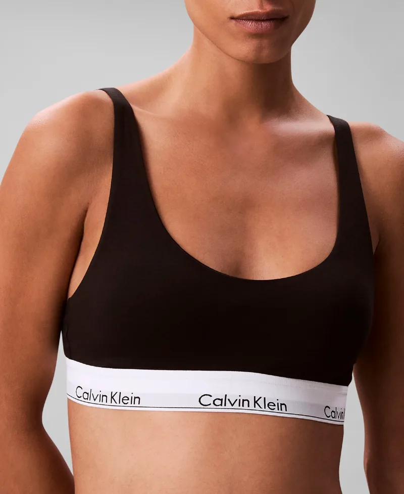 Calvin Klein Women's Flexible-Fit Full Coverage Bralette - Black