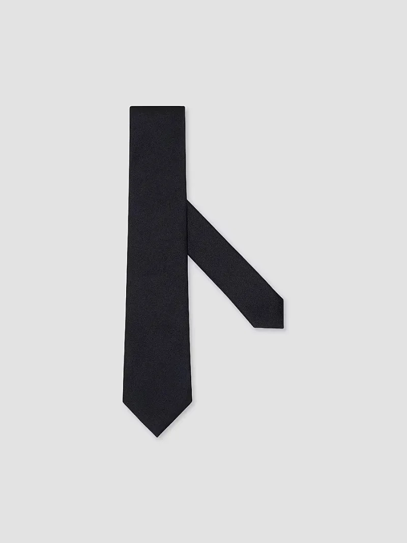ZEGNA Men's Silk Tie - Black