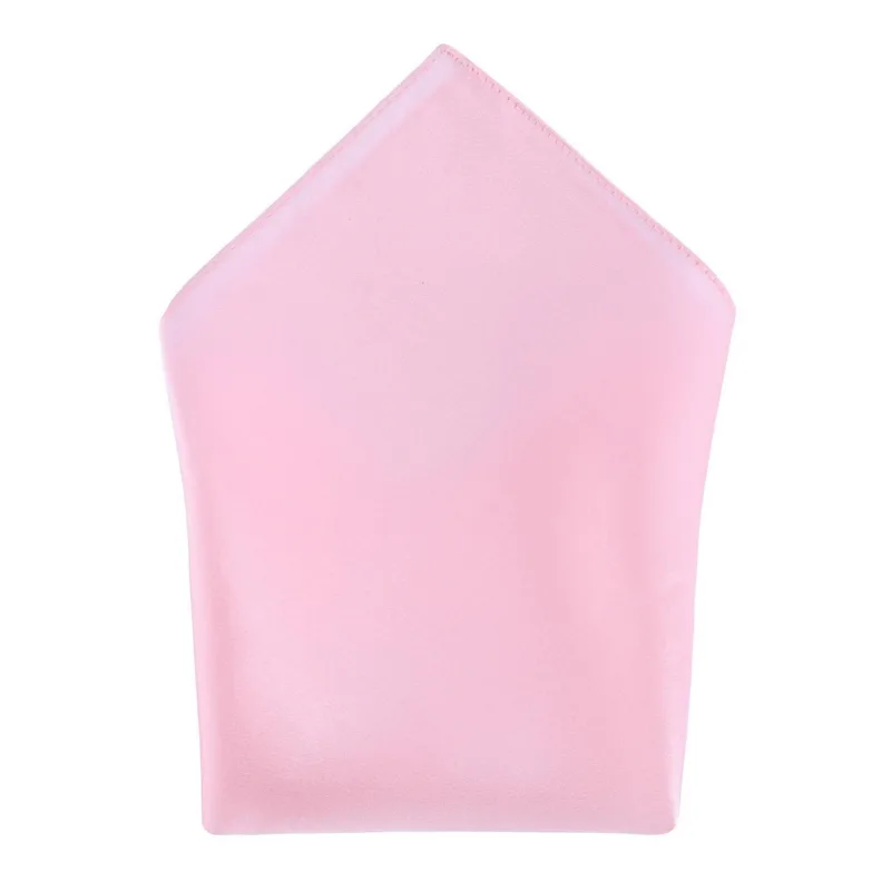 Trafalgar Men's Sutton Solid Color 13 Inch Silk Pocket Square - Pink
