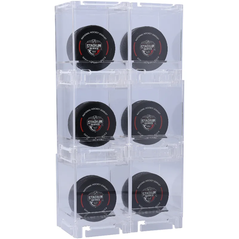 Fanatics Authentic Acrylic Stackable & Collapsible Six Hockey Puck Display Cases