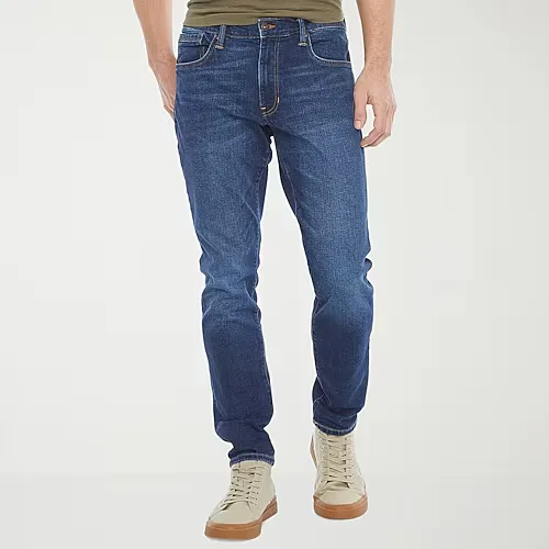 mutual weave Mens Stretch Fabric Slim Fit Jean, 30 30, Blue