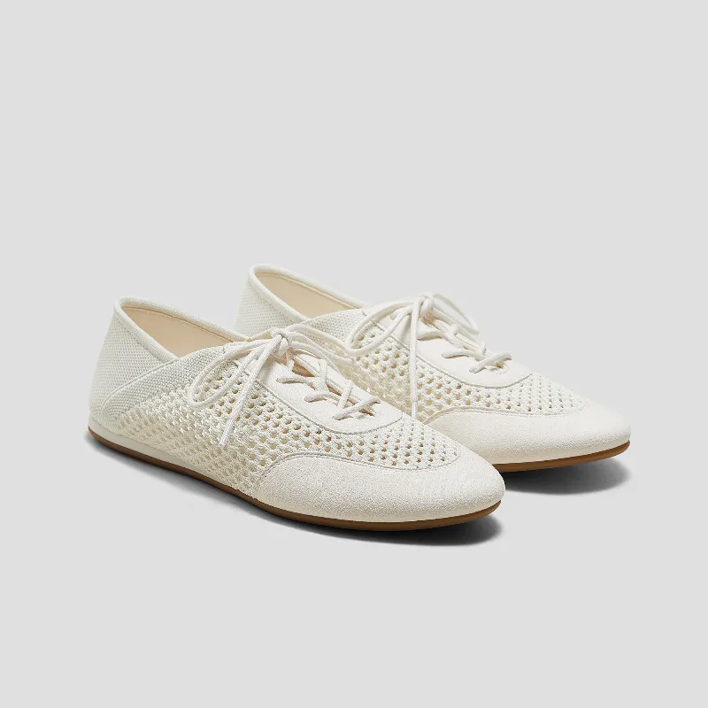 VIVAIA Round-Toe Lace-Up Mesh Sneakers (Yara)|SPOT NATURAL|US 10.5