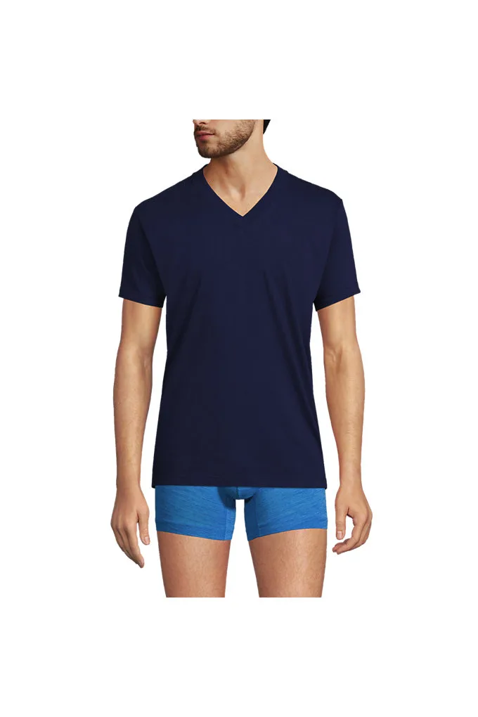 Men's V-neck Undershirt 3 Pack - Lands' End - S