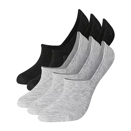 Hanes Cool Comfort Lightweight Womens Multi-Pack 6 Pair Liner Socks, 5-9, Gray