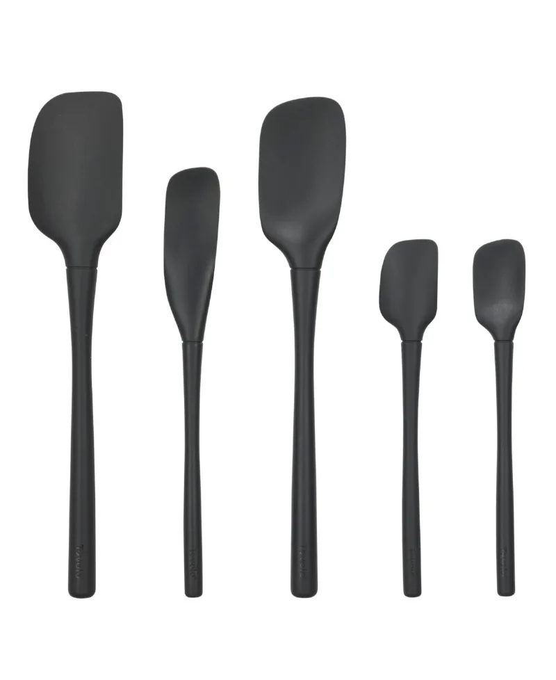 Tovolo Flex-Core 5-Pc. All Silicone Spatula Set - Black