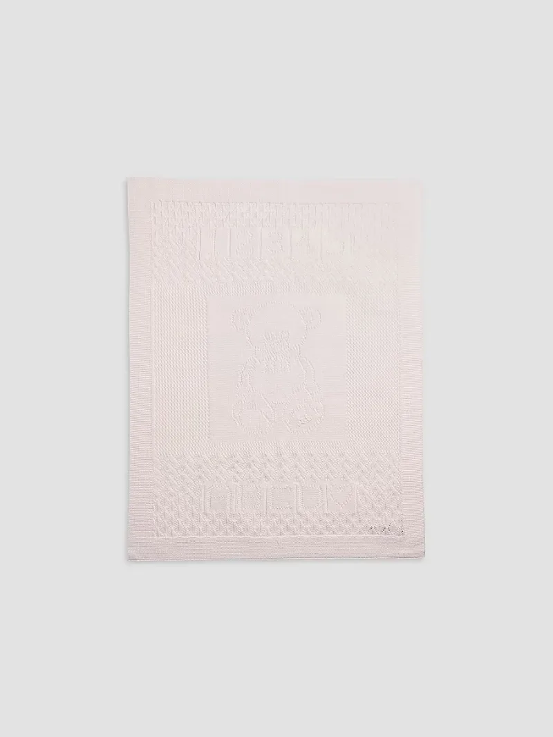 Polo Ralph Lauren Unisex Organic Cotton Pointelle Blanket - Pink