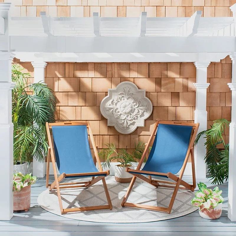 Safavieh Loren Outdoor Sling Chair, Set of 2