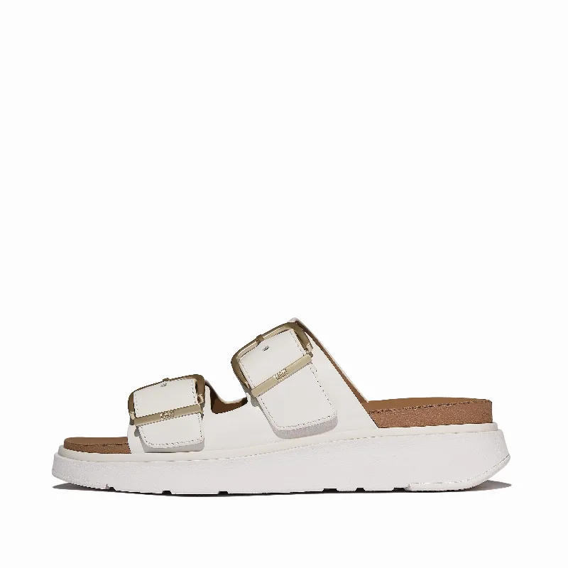 GEN-FF Buckle Two-Bar Leather Slides