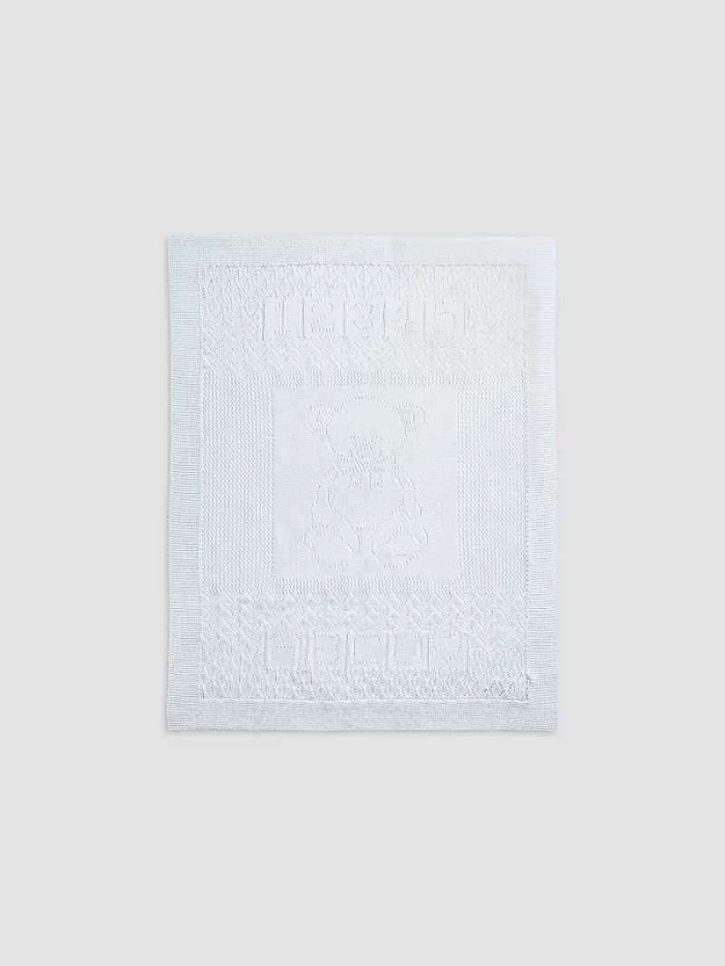 Polo Ralph Lauren Unisex Organic Cotton Pointelle Blanket - Beryl Blue