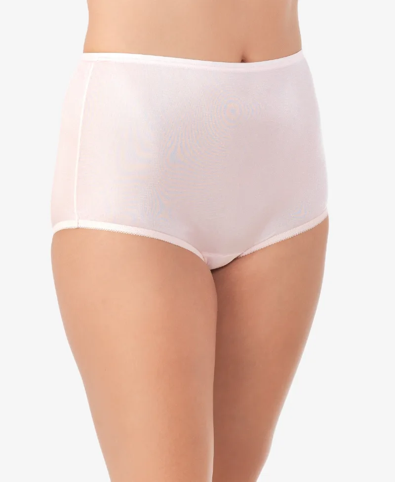 Vanity Fair Perfectly Yours Ravissant Nylon Full Brief Underwear 15712, Extended Sizes - Blushing Pink