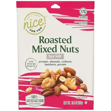 Nice! For You Roasted Mixed Nuts Sea Salt - 10.3 oz
