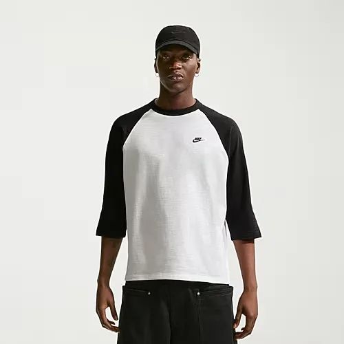 Nike Mens Crew Neck 3/4 Sleeve Active T-Shirt, Xx-large, White